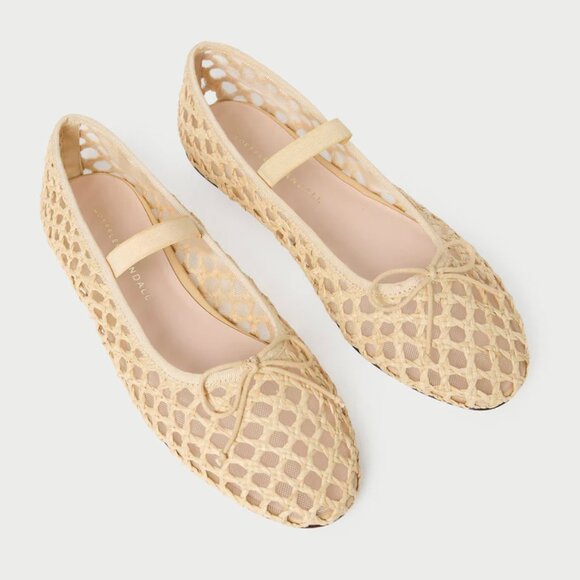 Loeffler Randall Shoes - Loeffler Randall Leonie Woven Ballet Flats Natural 7.5